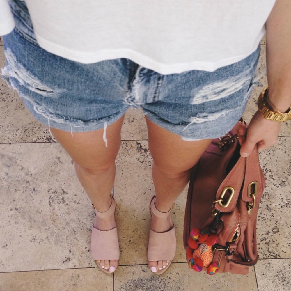 Genuine leather blush pink sandals